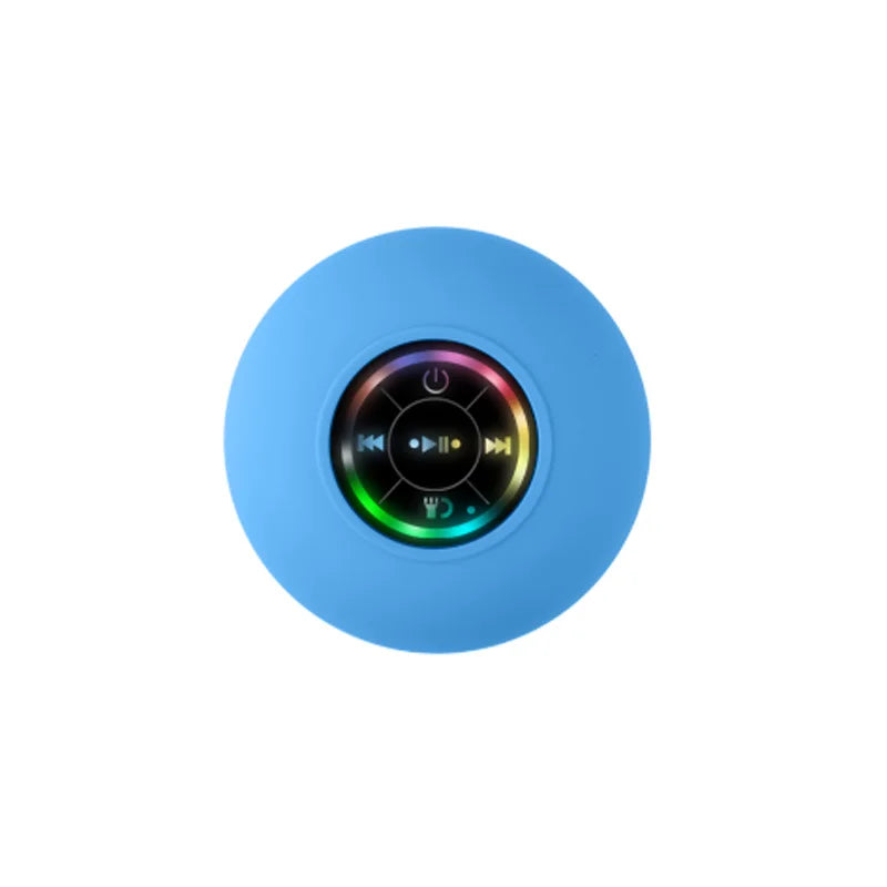 Portable Waterproof Bluetooth Shower Speaker with Suction Cup and LED Lighting, Featuring 3D Surround Stereo Subwoofer