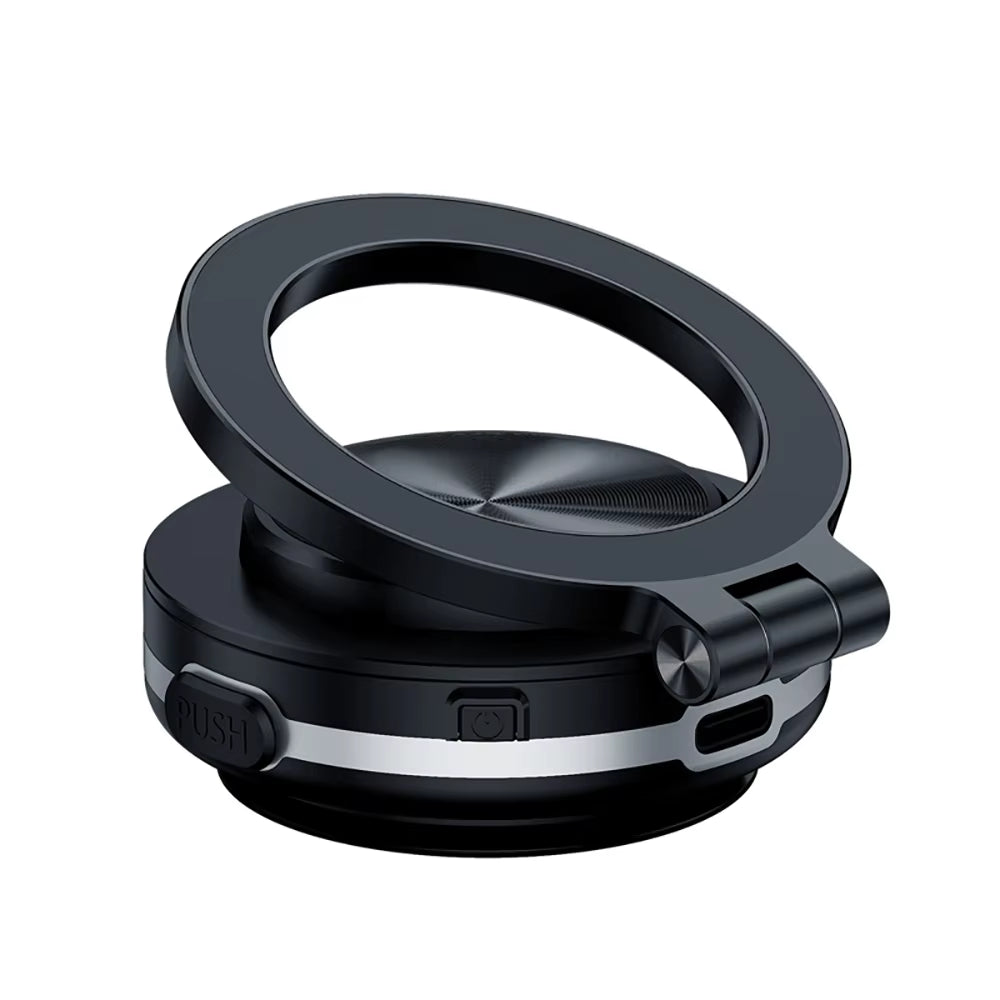 360° Rotatable Magnetic Car Phone Holder with Intelligent Vacuum Adsorption for Windshield Stability