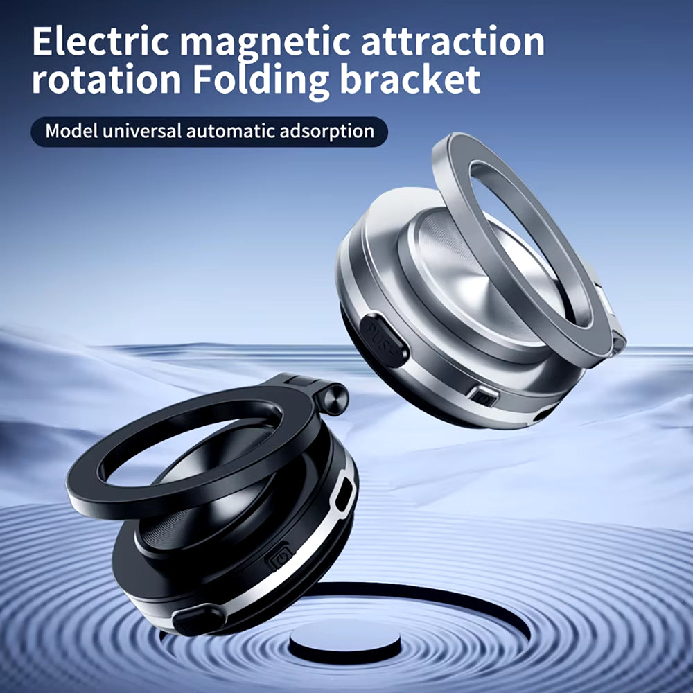 360° Rotatable Magnetic Car Phone Holder with Intelligent Vacuum Adsorption for Windshield Stability