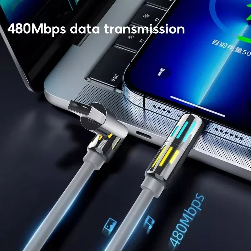 Eary 4-in-1 USB-C Cable (6Ft) - 240W Fast Charging and Data Transfer for iPhone 15, MacBook, iPad, and Samsung Devices